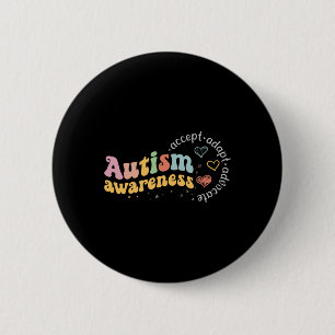 Liebe Akzeptieren Adaptieren Unterstützen Autismus Button