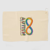 Liebe akzeptieren - Unendlichkeit des Autismus Golfhandtuch (Horizontal)