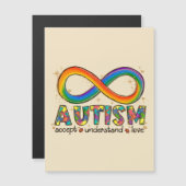 Liebe akzeptieren - Unendlichkeit des Autismus Magnetkarte (Vorne/Hinten)