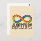 Liebe akzeptieren - Unendlichkeit des Autismus Postkarte (Vorne/Hinten)