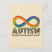 Liebe akzeptieren - Unendlichkeit des Autismus Postkarte (Vorderseite)