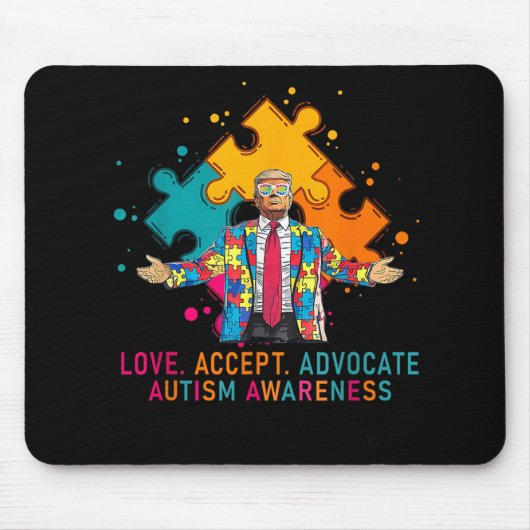 Liebe Akzeptiert Befürworter des Autismus Bewussts Mousepad (Vorne)