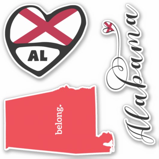 Liebe Alabama, Die Ausschneiden von Decals, 3 vers Aufkleber (Vorderseite)