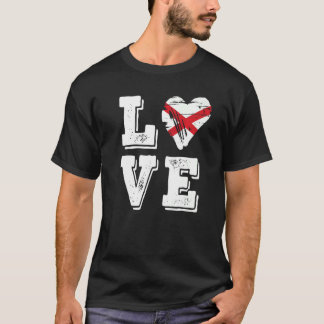 Liebe Alabama Staatsflagge 1 T-Shirt