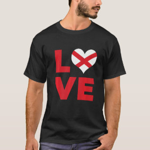 Liebe Alabama Staatsflagge T-Shirt