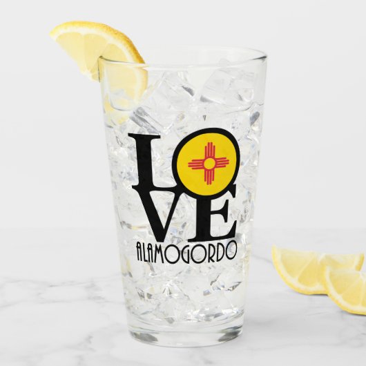 LIEBE Alamogordo New Mexico Glas (Vorderseite Ice)
