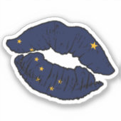 Liebe Alaska Alaskan Lipstick Aufkleber (Vorderseite)