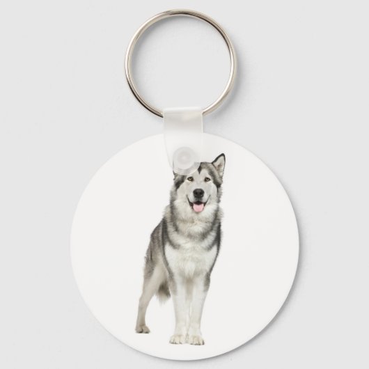 Liebe Alaskan Malamute Puppy Dog Schlüsselanhänger (Vorderseite)