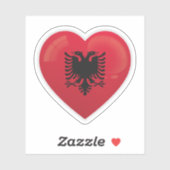 Liebe Albanien Aufkleber (Blatt)