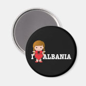 Liebe Albanien Magnet (Vorderseite/Rückseite)
