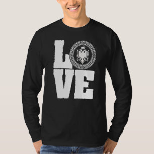 Liebe Albanischer Adler T-Shirt