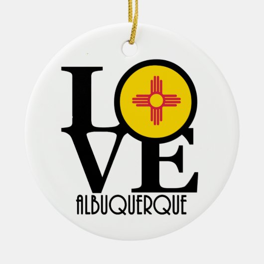 LIEBE Albuquerque Keramik Ornament (Vorne)
