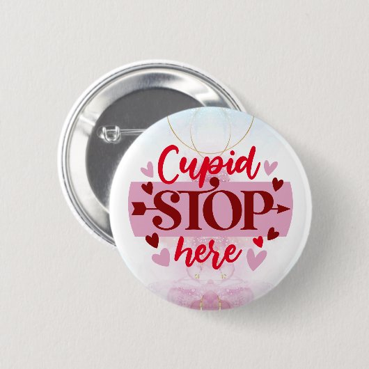 Liebe Alert: Cupid, Stopp Here Button (Vorne & Hinten)