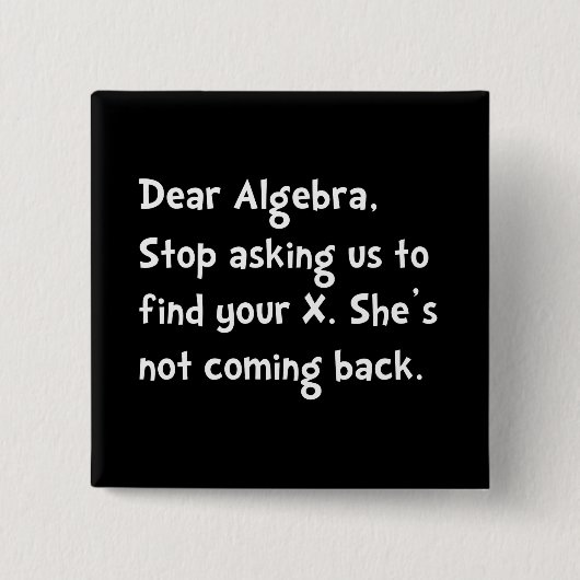Liebe Algebra Button (Vorderseite)