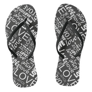 Liebe Alive Black and White Gallery Badesandalen
