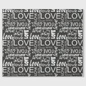 Liebe Alive Black and White Gallery Geschenkpapier (Flach)