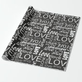 Liebe Alive Black and White Gallery Geschenkpapier (Ungerollt)