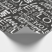 Liebe Alive Black and White Gallery Geschenkpapier (Ecke)