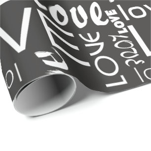 Liebe Alive Black and White Gallery Geschenkpapier