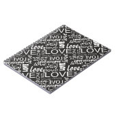 Liebe Alive Black and White Gallery Notizblock (Linke Seite)