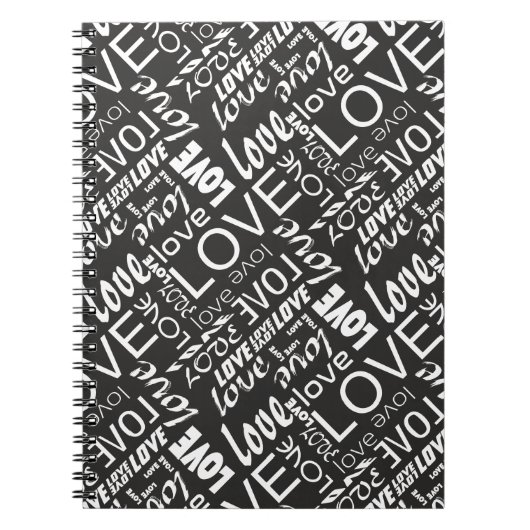 Liebe Alive Black and White Gallery Notizblock (Vorderseite)
