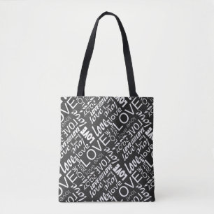 Liebe Alive Black and White Gallery Tasche