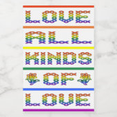 Liebe Alle Arten von Liebe Weinetikett (Einzelnes Label)