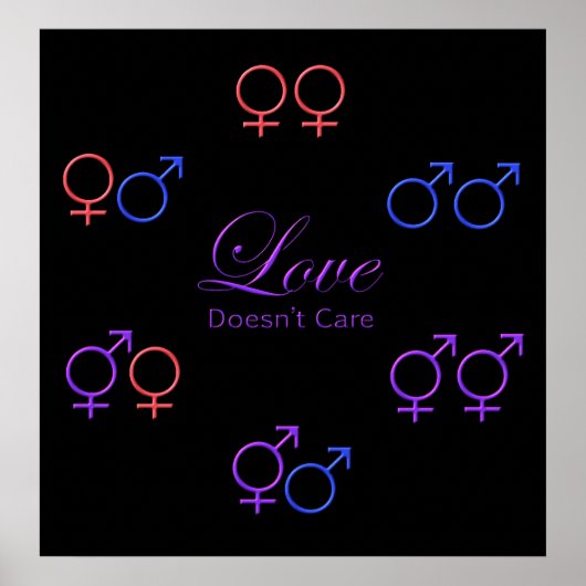 Liebe Alle LGBT Unity Geschlechtergleichstellung A Poster (Vorne)