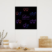 Liebe Alle LGBT Unity Geschlechtergleichstellung A Poster (Küche)