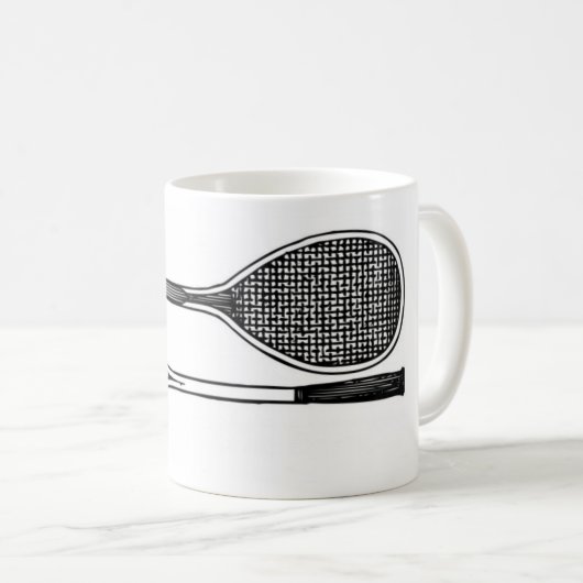 "Liebe alle" Tennis-Tasse Kaffeetasse (VorderseiteRechts)