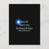 Liebe alle trauen ein paar nicht, Shakespeare Postkarte (Vorderseite)