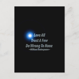 Liebe alle trauen ein paar nicht, Shakespeare Postkarte