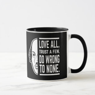 Liebe alle vertrauen ein paar Shakespeare Zitat Th Tasse