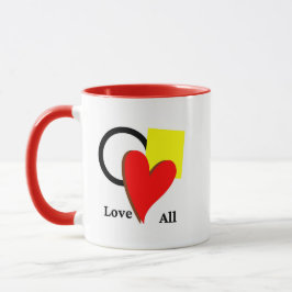 Liebe aller Formen und Farben Herzquadrat Tasse