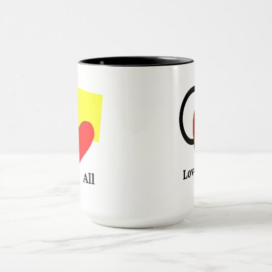 Liebe aller Formen und Farben Tasse (Zentrum)