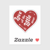 Liebe aller kleinen Dinge, die Design Aufkleber (Blatt)