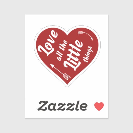 Liebe aller kleinen Dinge, die Design Aufkleber (Blatt)