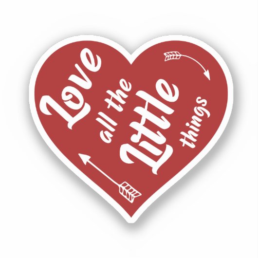 Liebe aller kleinen Dinge, die Design Aufkleber (Vorderseite)
