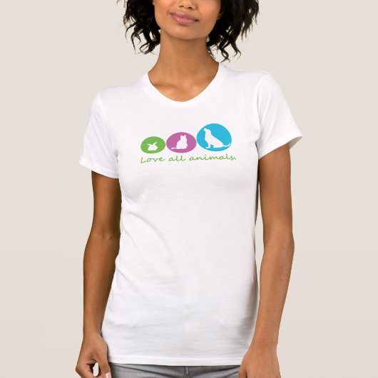 Liebe aller Tiere T-Shirt (Vorderseite)