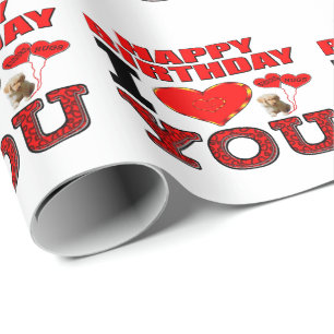 Liebe alles- Gute zum Geburtstagi Sie Geschenkpapier