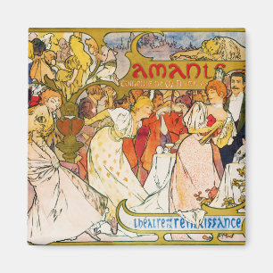 Liebe, Alphonse Mucha Magnet