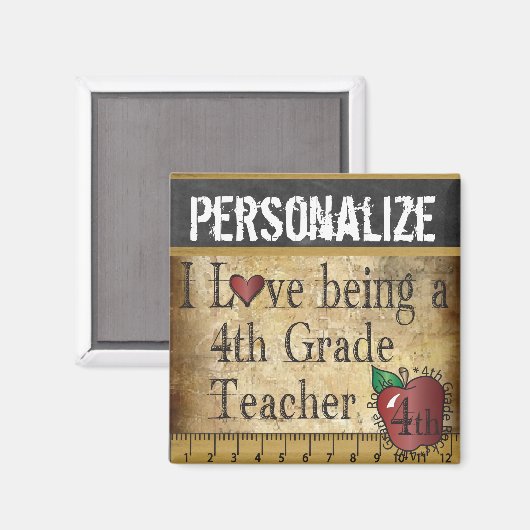 Liebe als 4. Lehrerin Magnet (Vorderseite/Rückseite)