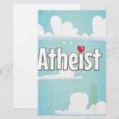 Liebe als Atheist Briefpapier (Vorne/Hinten)