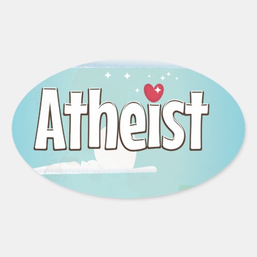 Liebe als Atheist Ovaler Aufkleber (Vorderseite)