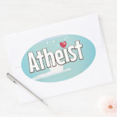 Liebe als Atheist Ovaler Aufkleber (Umschlag)