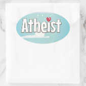 Liebe als Atheist Ovaler Aufkleber (Tasche)