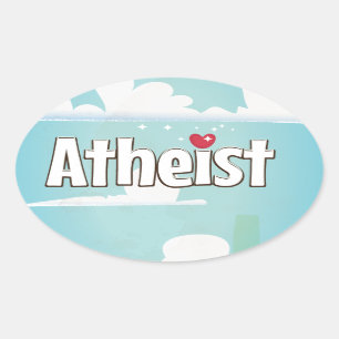 Liebe als Atheist Ovaler Aufkleber