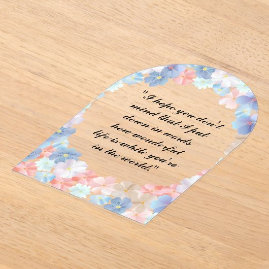 Liebe als Blume Acryleinladungen (Ablage )