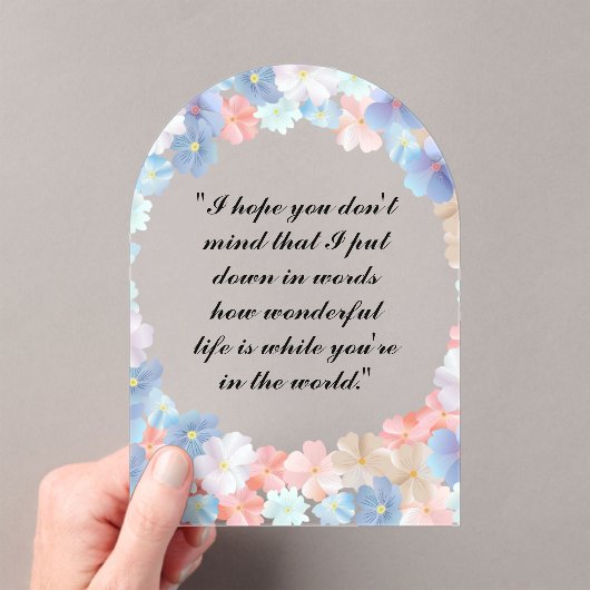 Liebe als Blume Acryleinladungen (Insitu (Handheld))