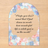 Liebe als Blume Acryleinladungen (Vorderseite)